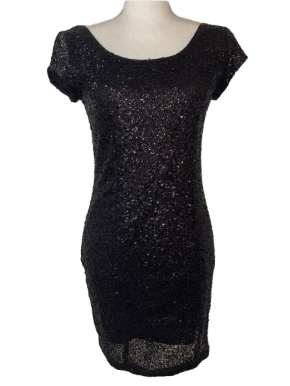 Divided by H&M Black Sequin Cocktail Mini Dress